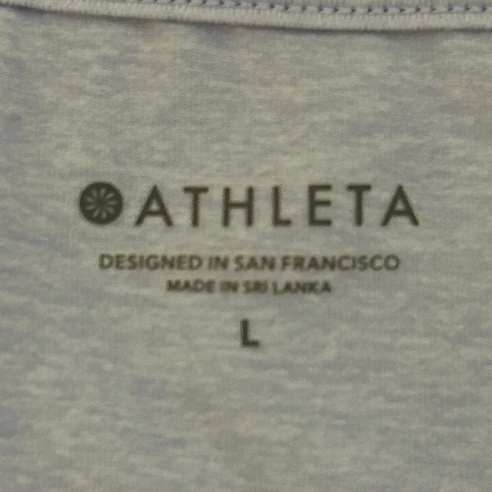 Athleta Uptempo Light Lilac Long Sleeved Tee. Large - Picture 6 of 7